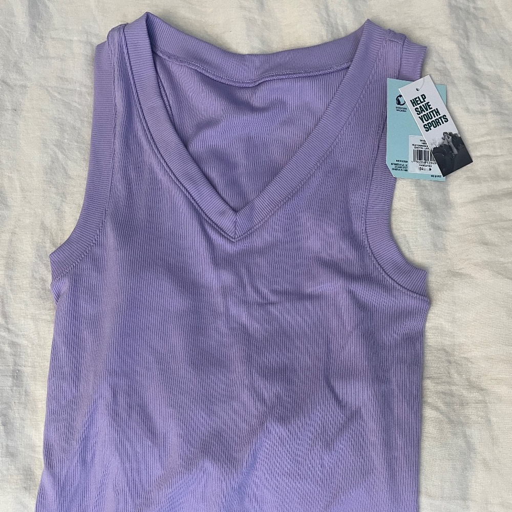 Purple athletic tank top